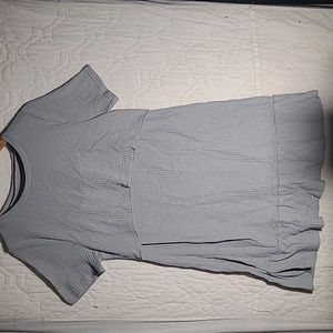 Grey Waffle Midi Nursing Dress size Large